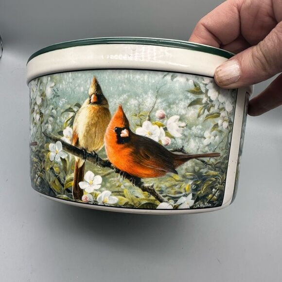 Hautman Brothers rare cardinal serving bowl 8” - Picture 2 of 10